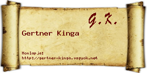 Gertner Kinga névjegykártya